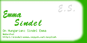 emma sindel business card